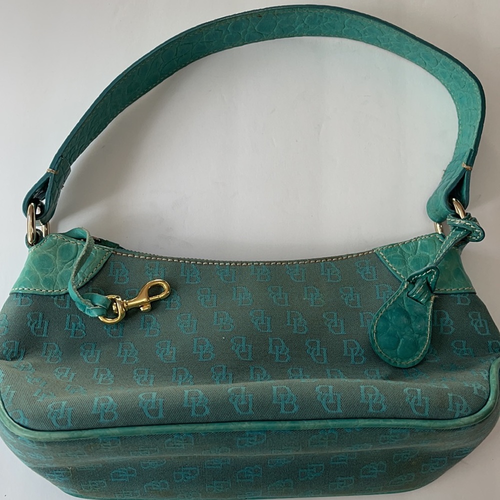 Women’s Dooney Bourke shoulder bag leather teal - Picture 2 of 9